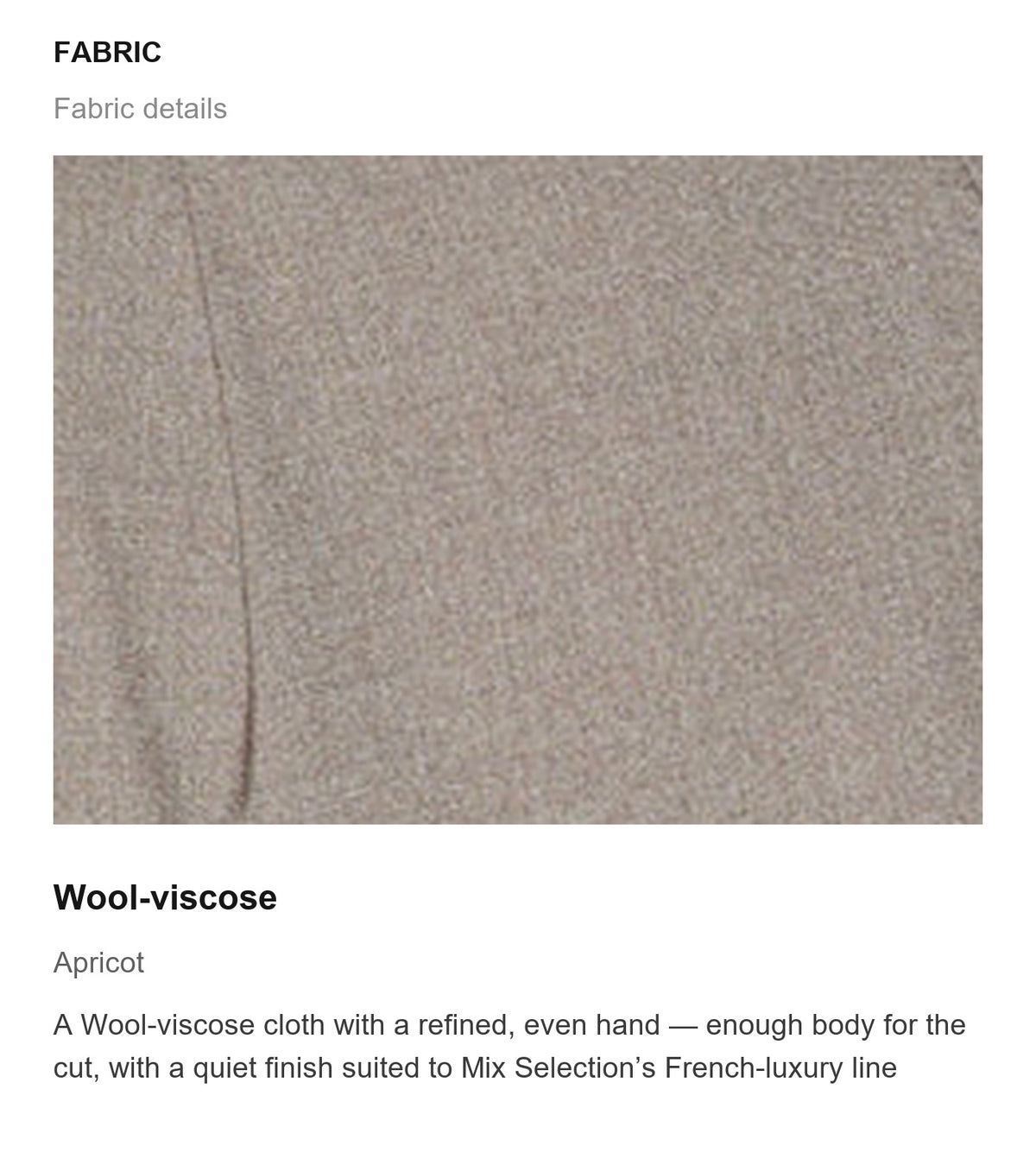 Fabric details