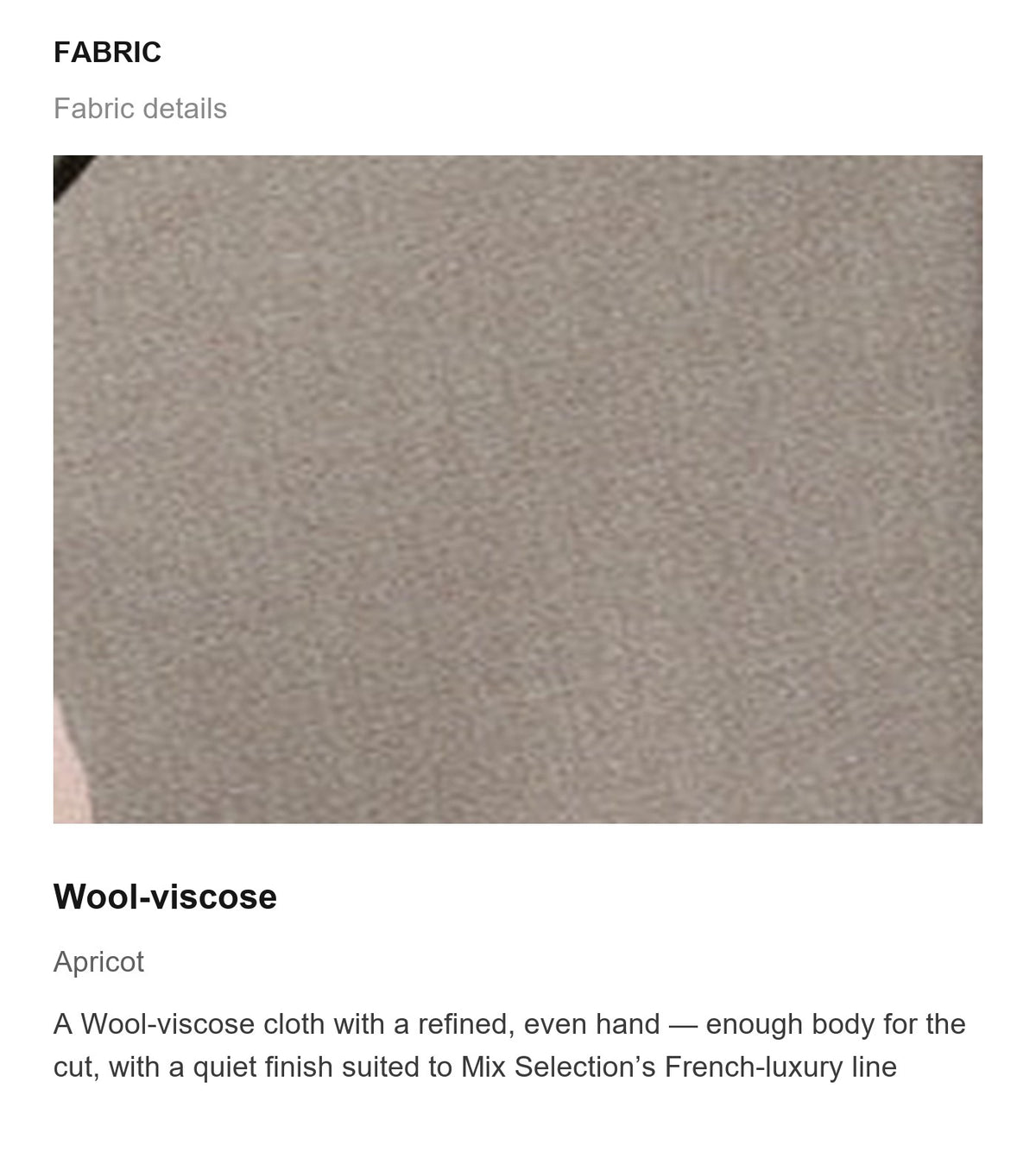 Fabric details