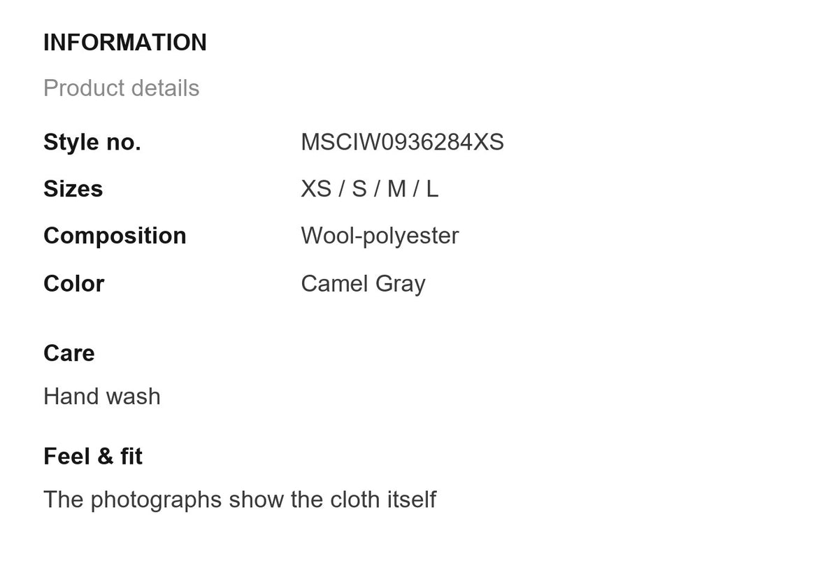 Product information