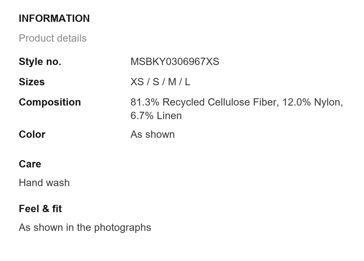 Product information