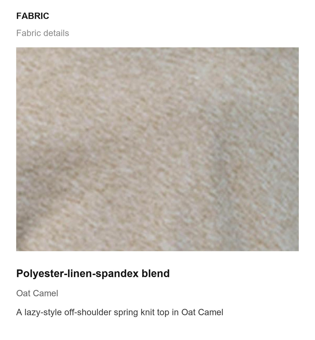 Fabric details