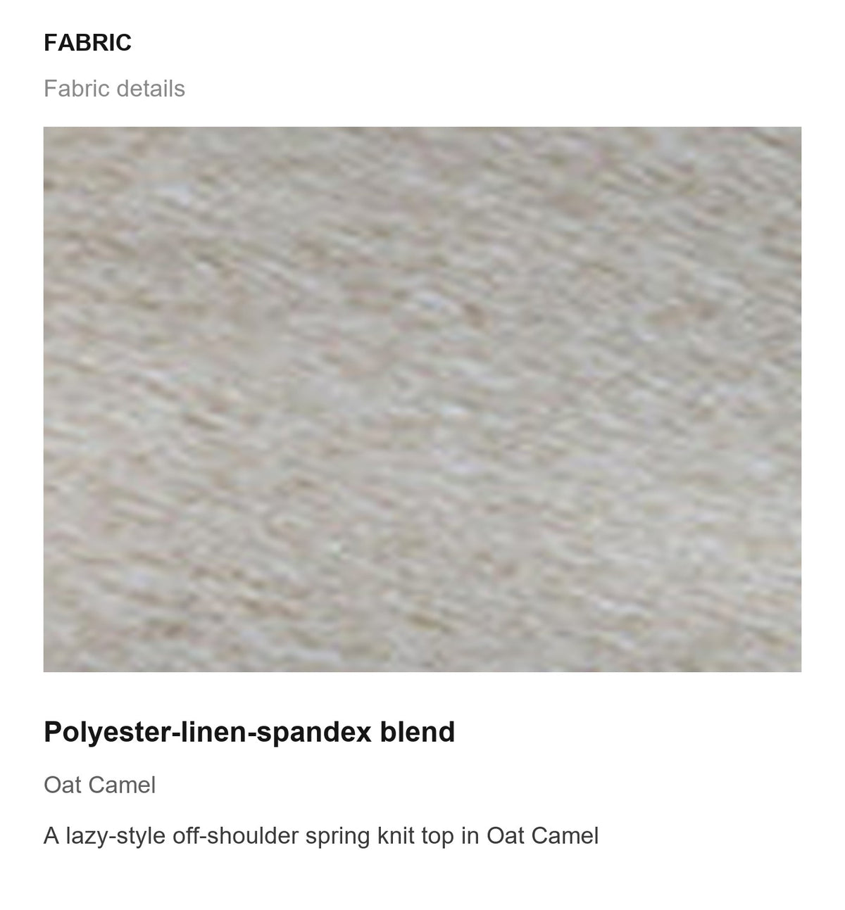 Fabric details