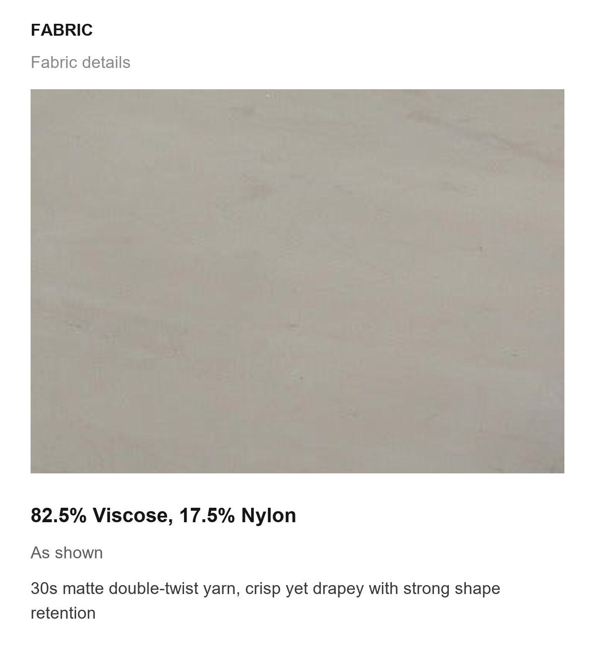Fabric details