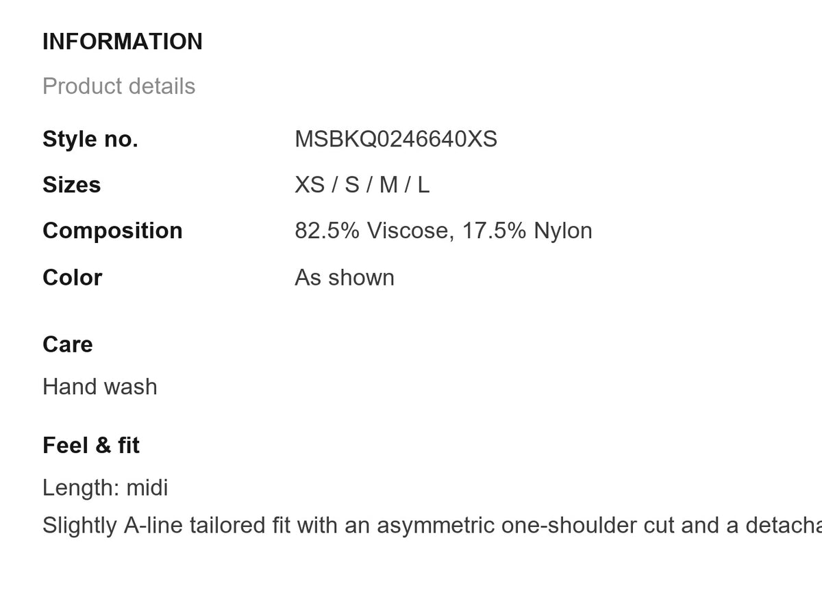 Product information