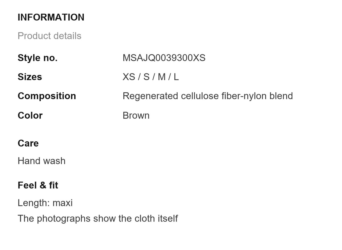 Product information