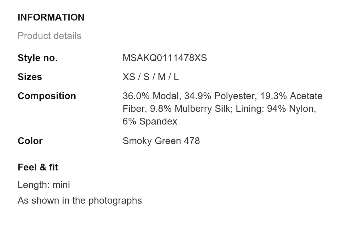 Product information