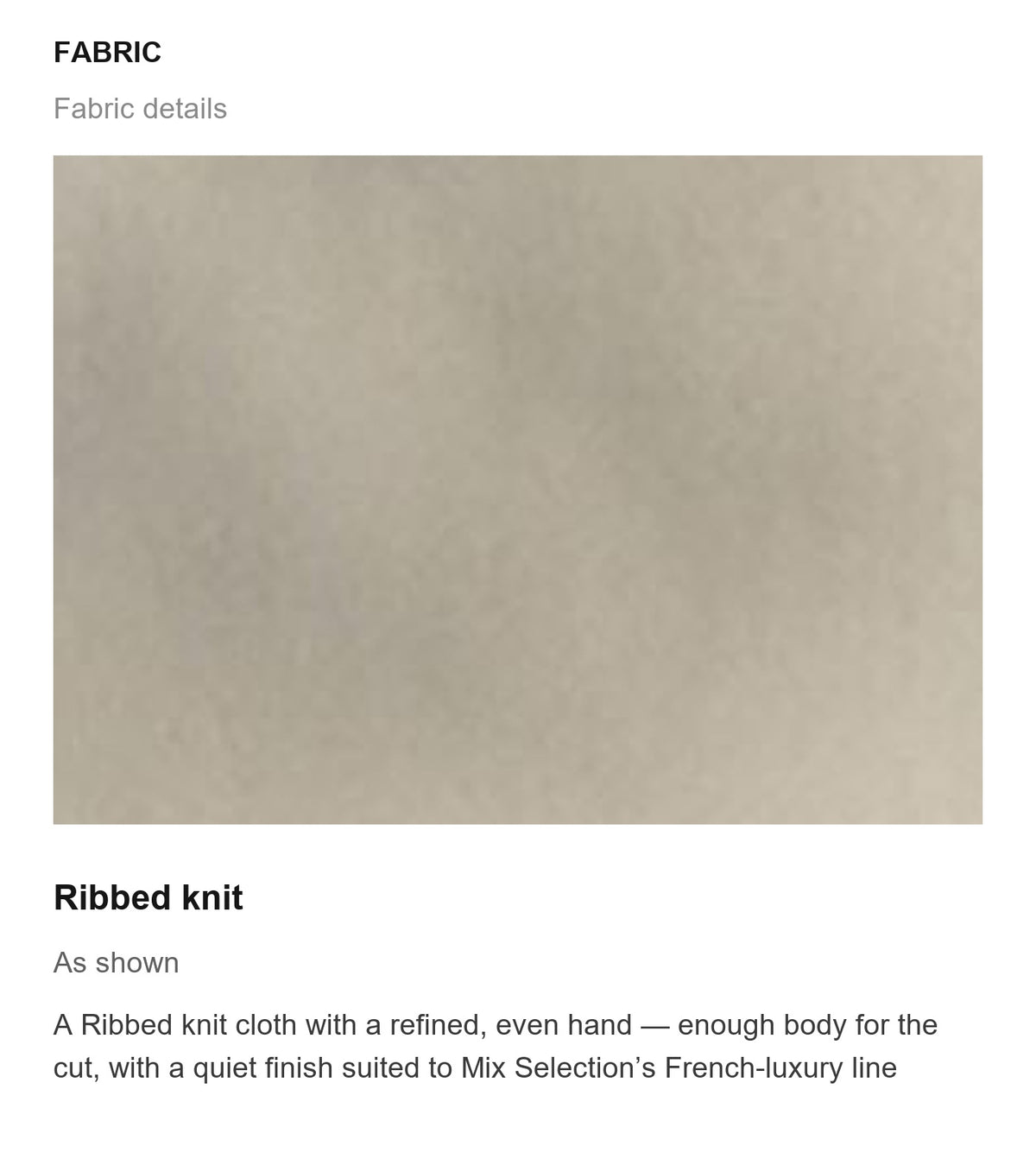 Fabric details