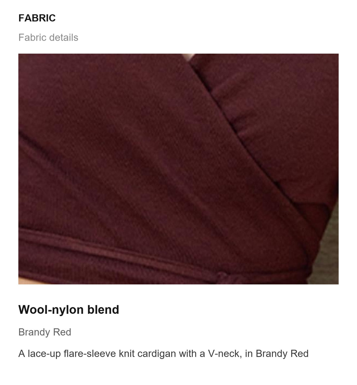 Fabric details