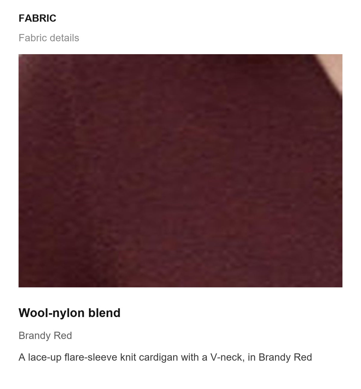 Fabric details