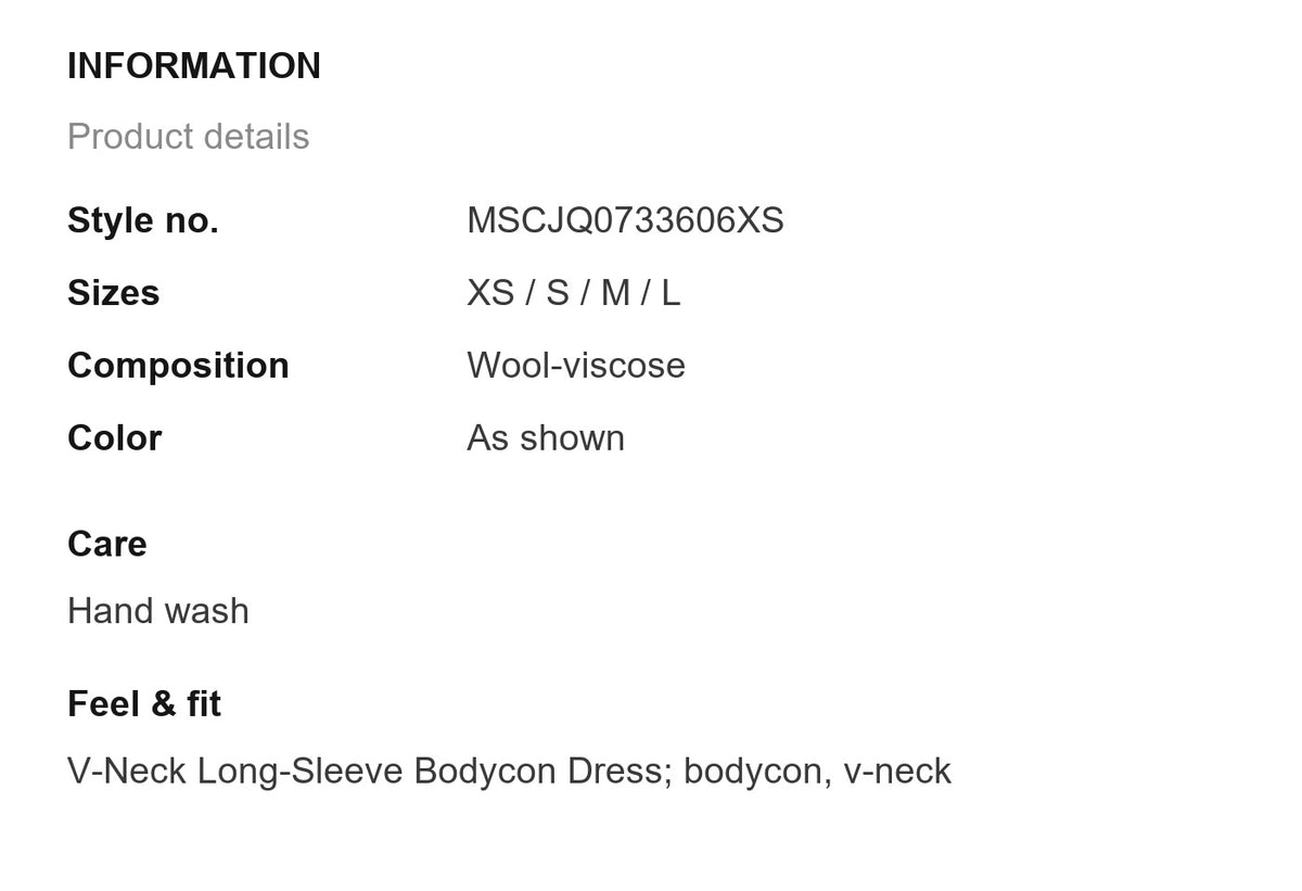 Product information