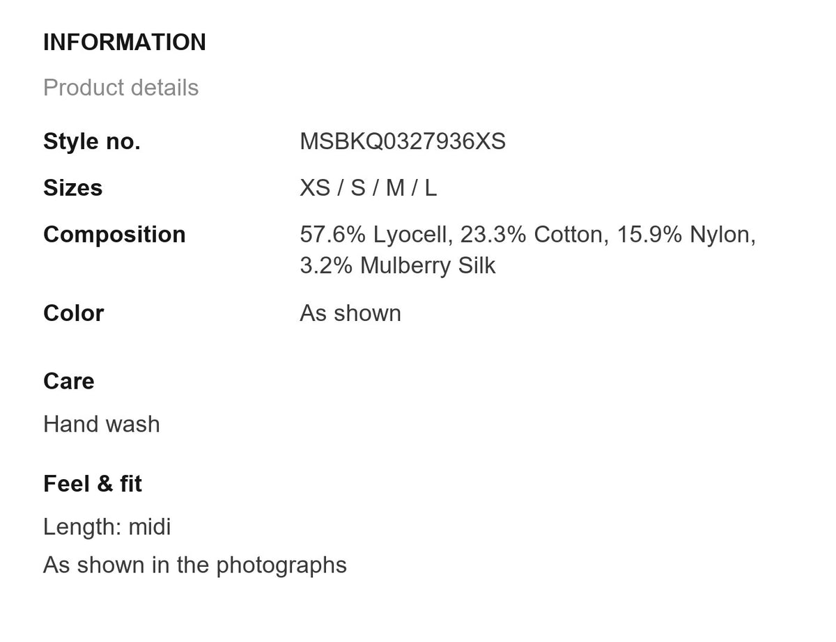 Product information