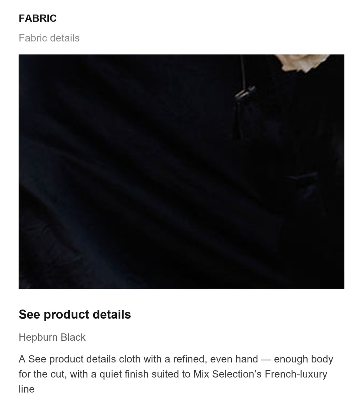 Fabric details