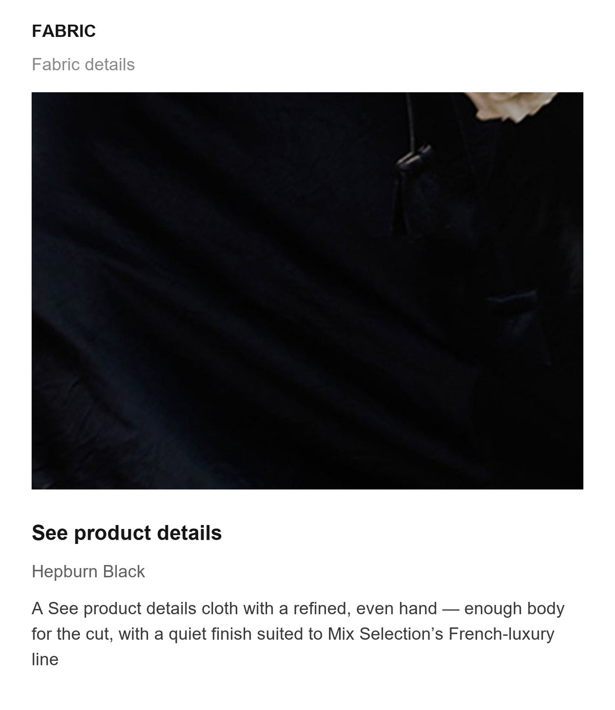 Fabric details