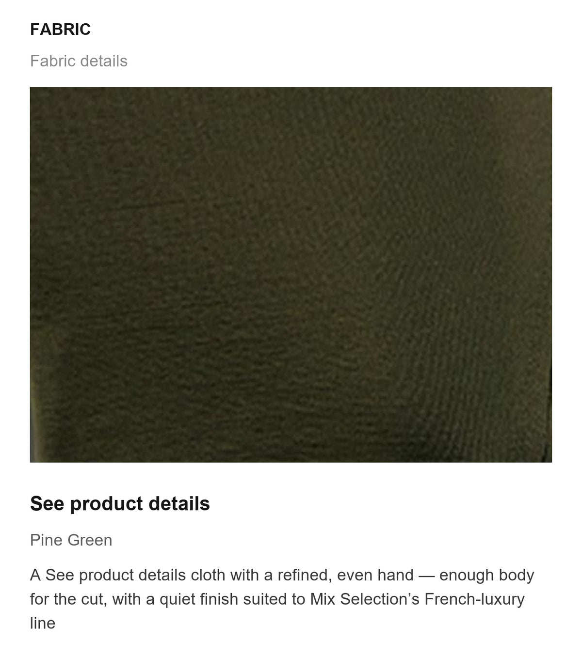 Fabric details