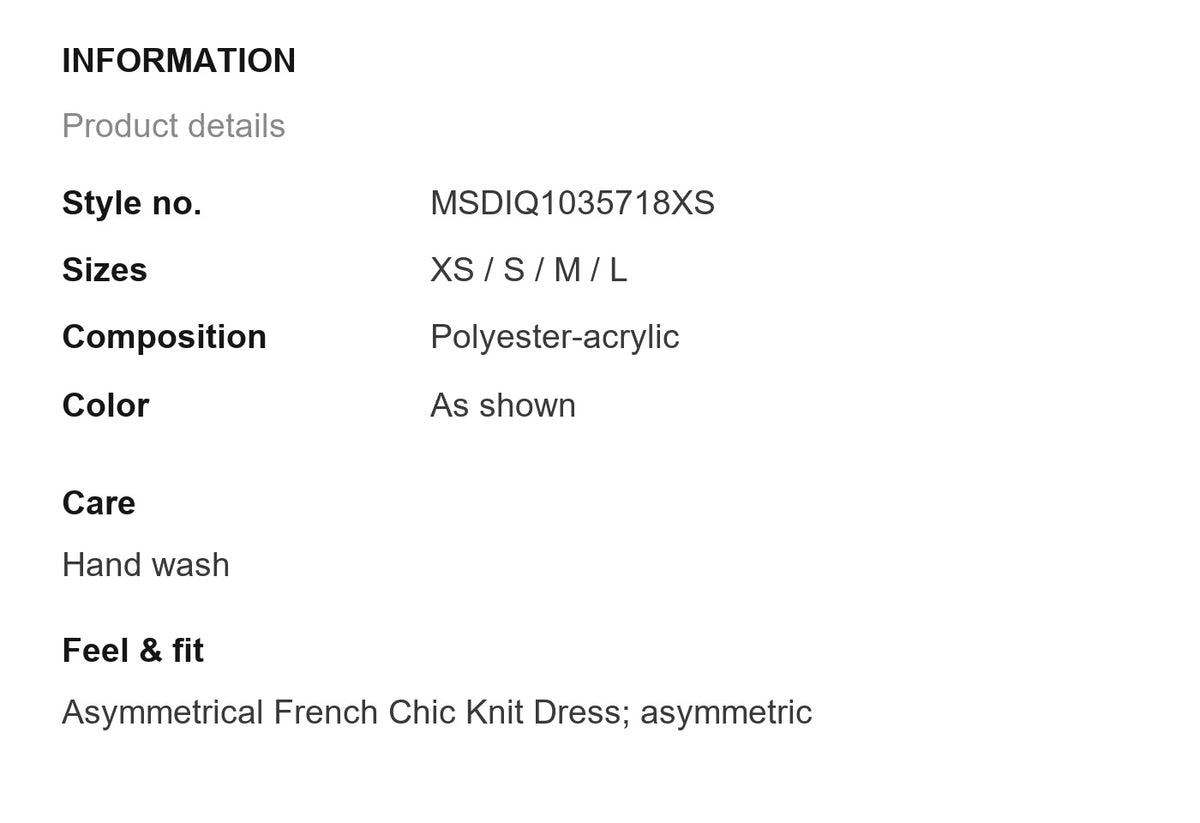 Product information