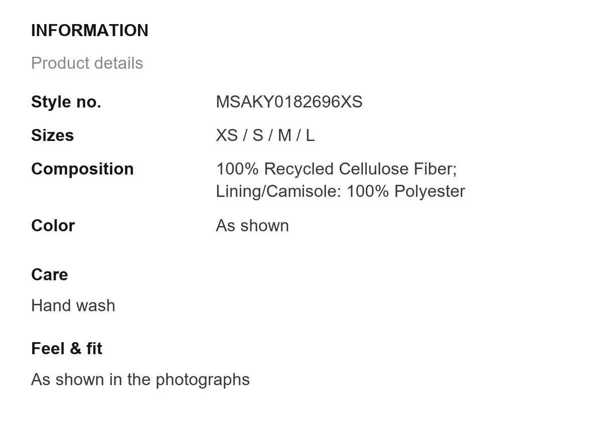 Product information