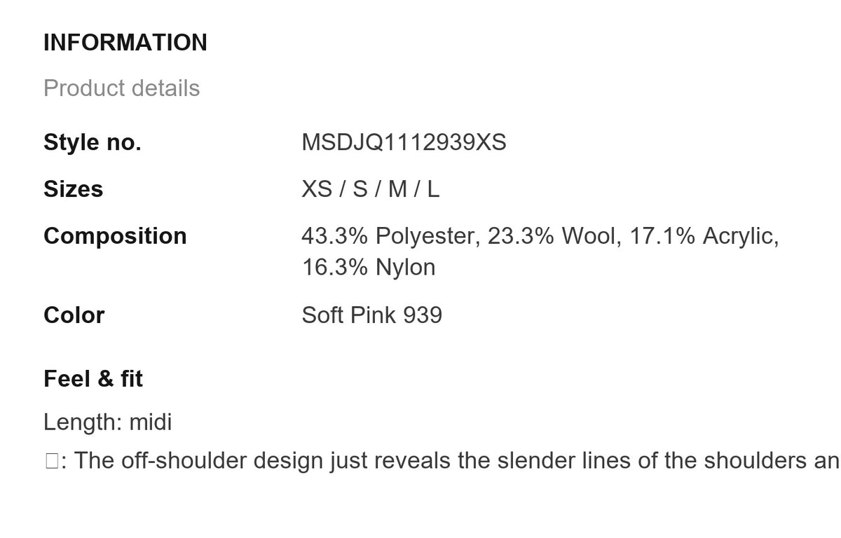 Product information