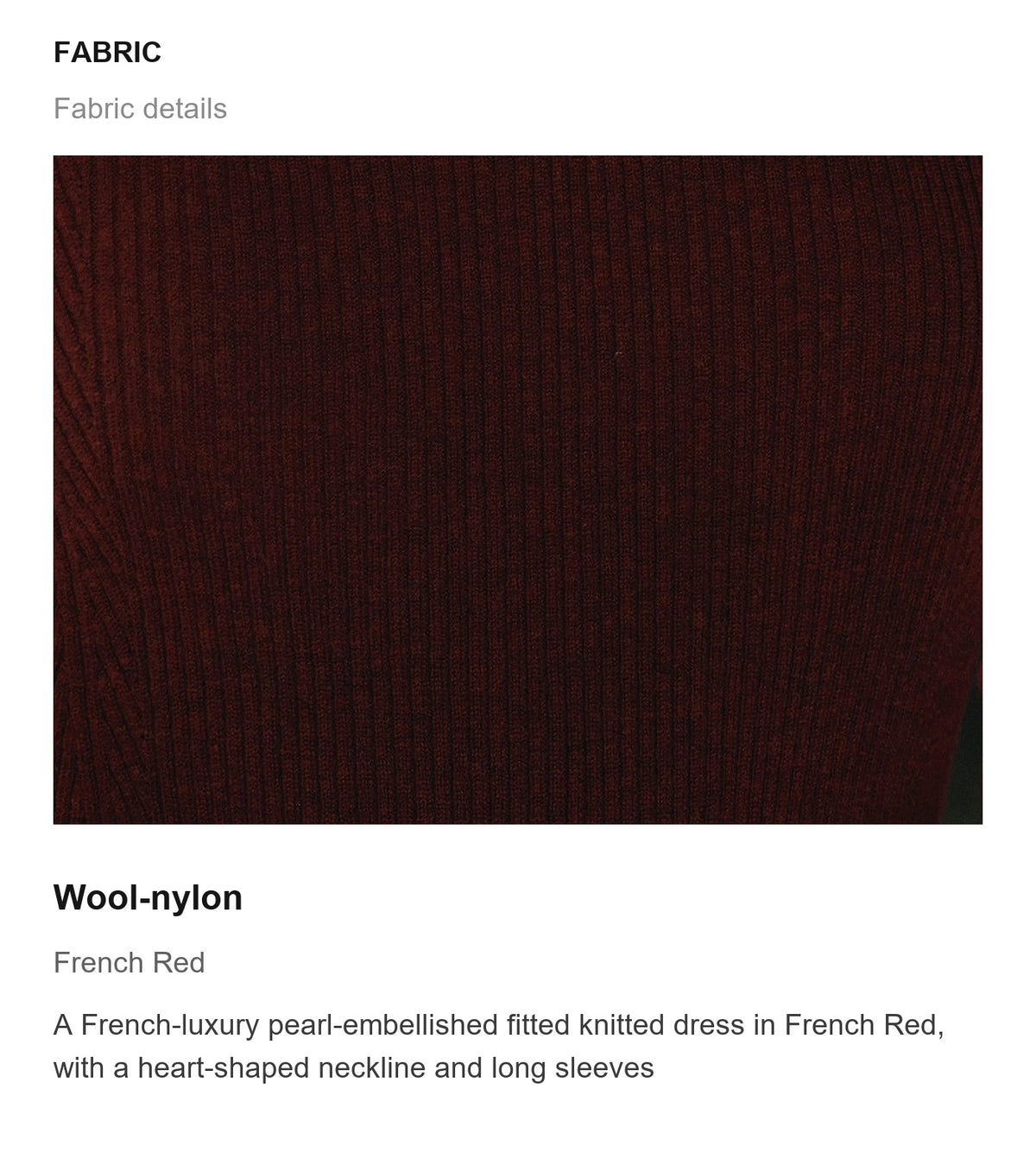 Fabric details