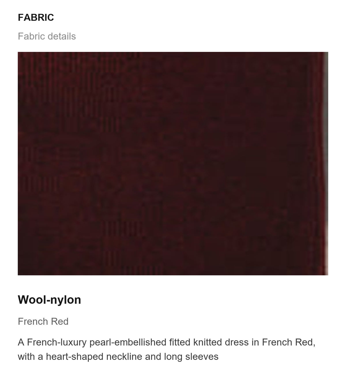 Fabric details
