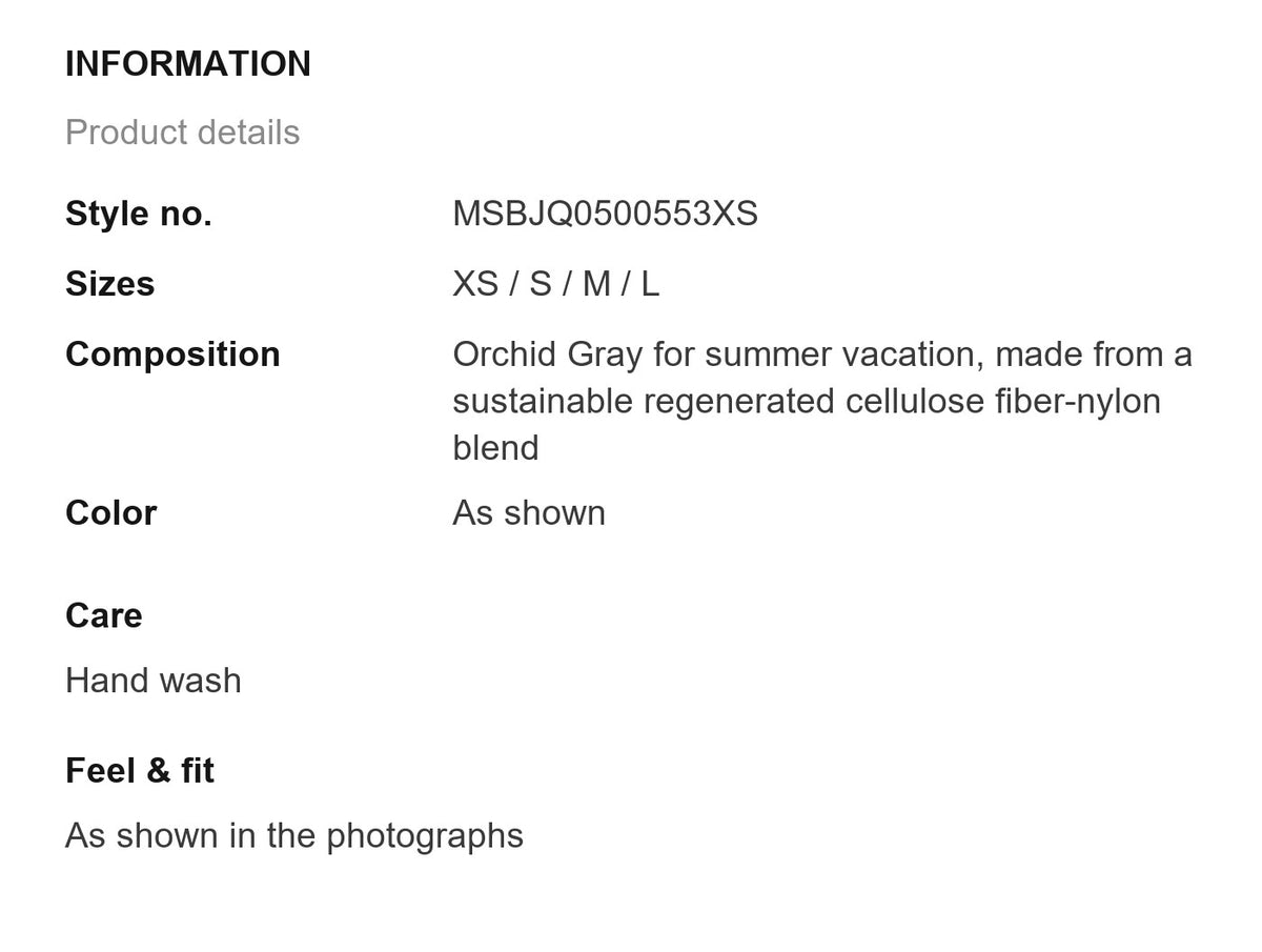 Product information