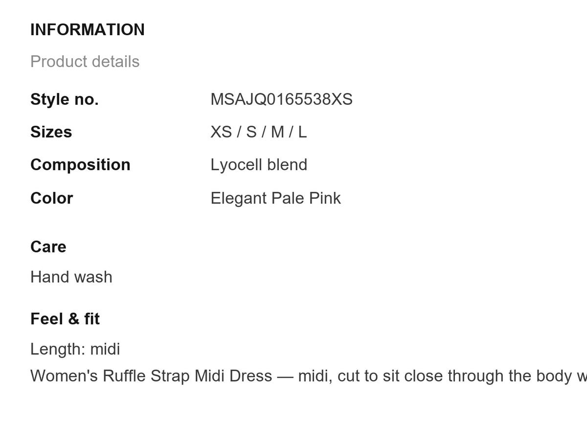 Product information