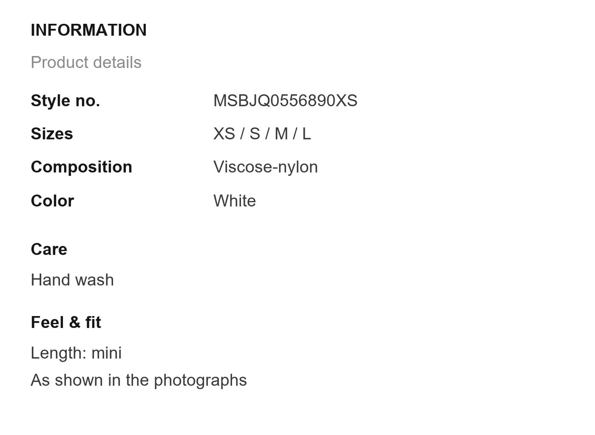 Product information