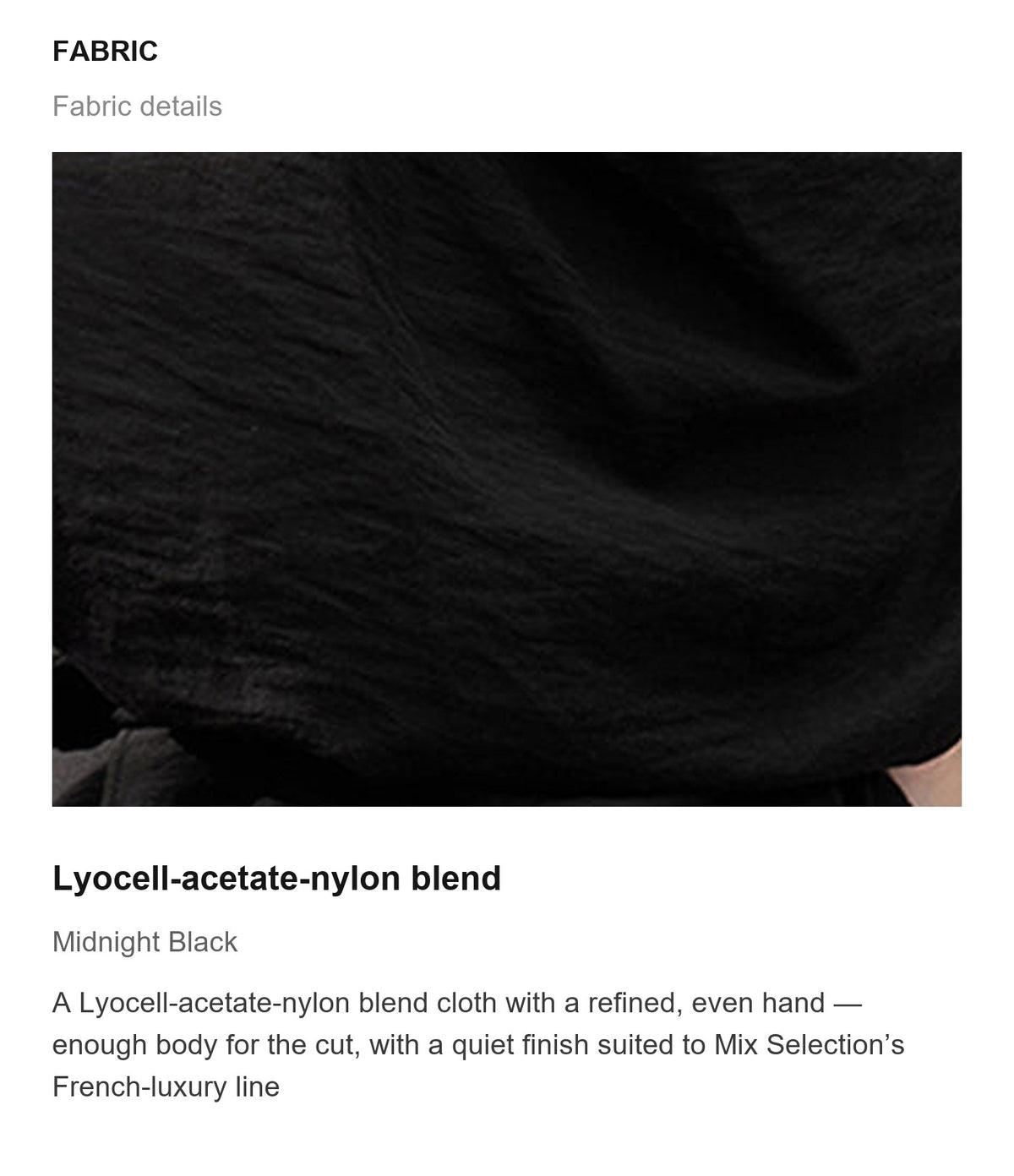 Fabric details