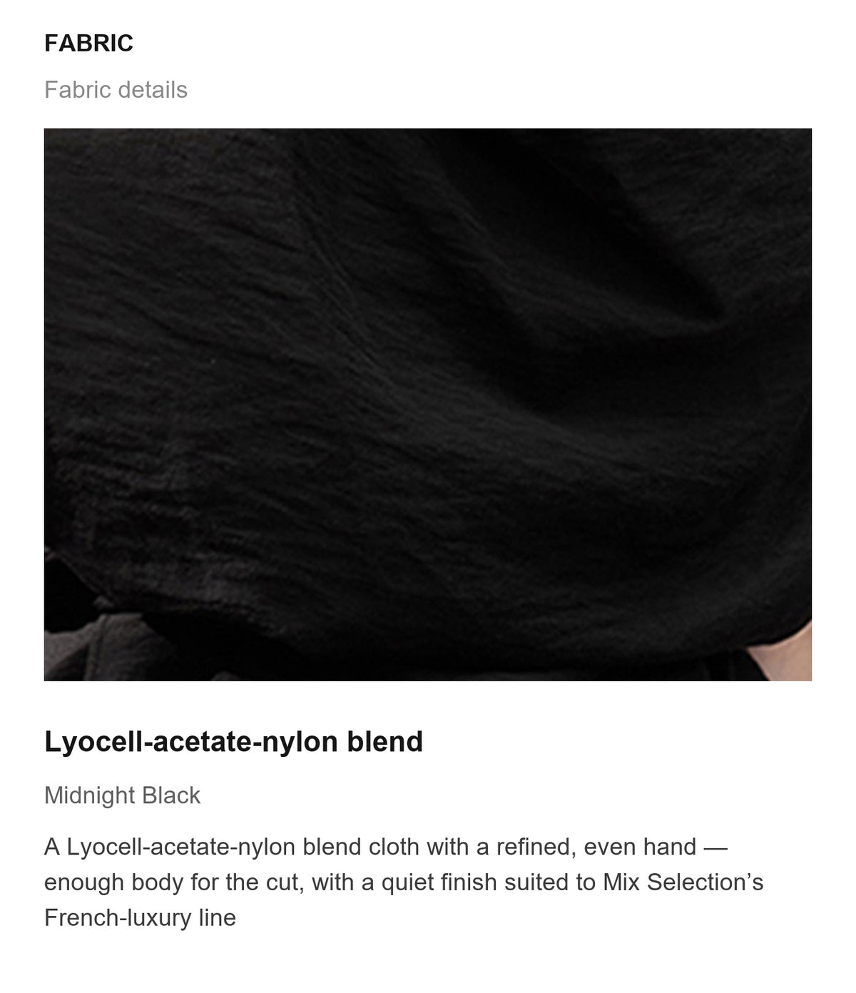 Fabric details