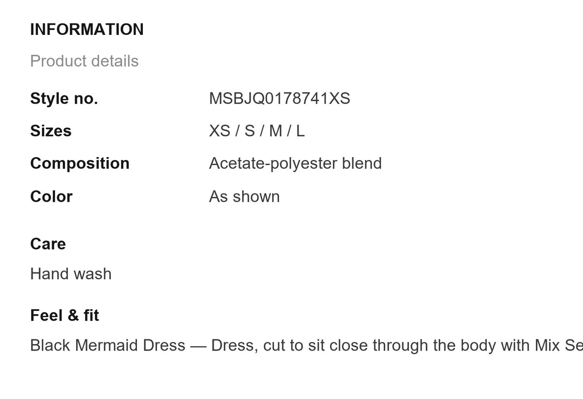 Product information