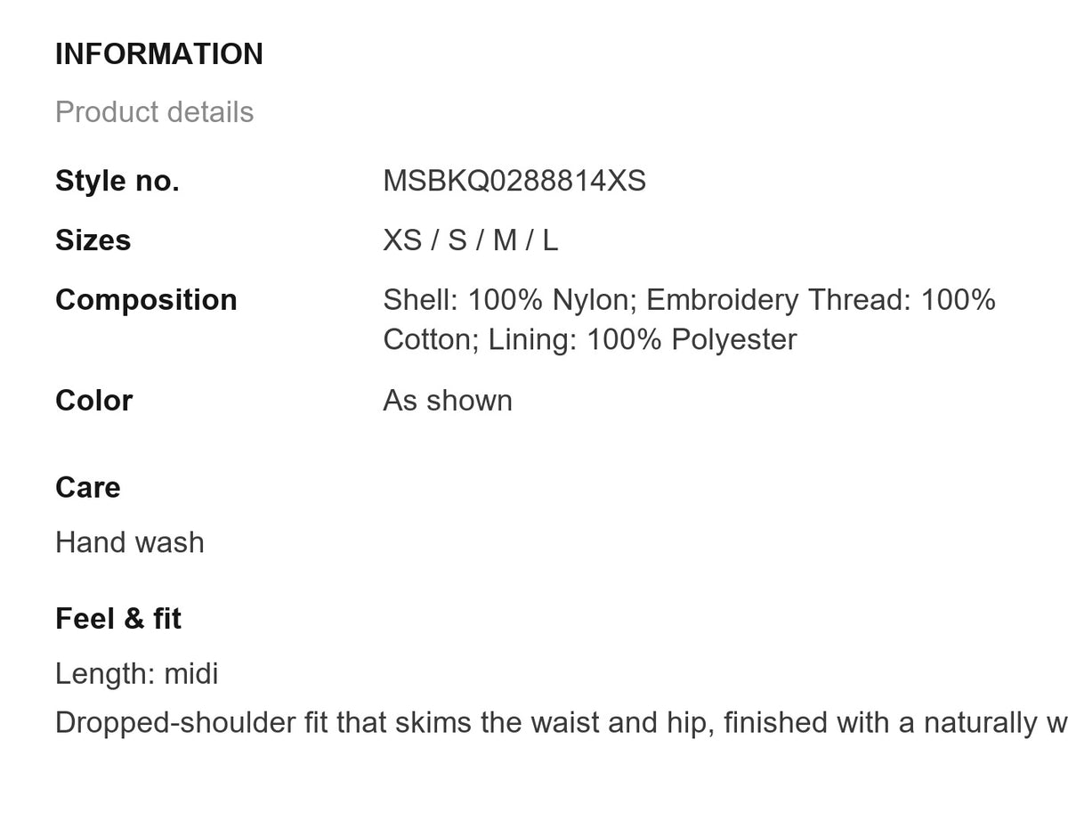 Product information