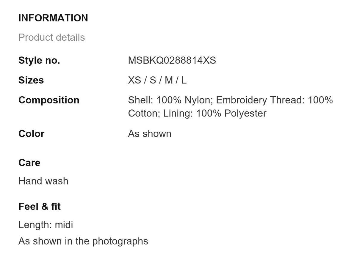 Product information