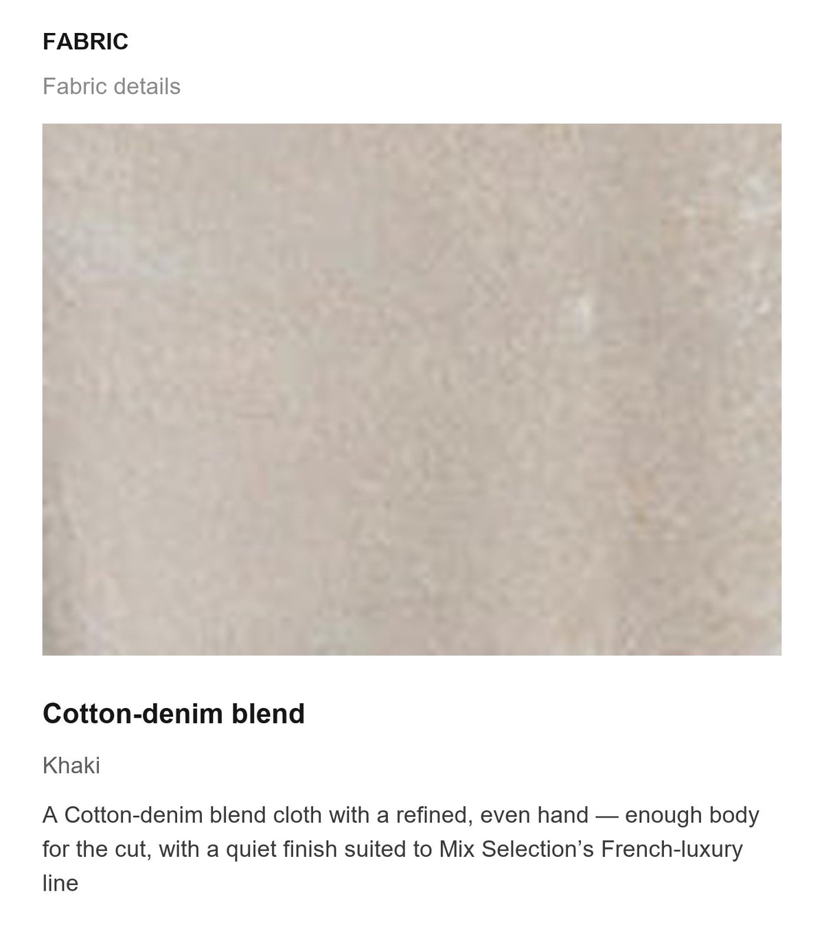Fabric details
