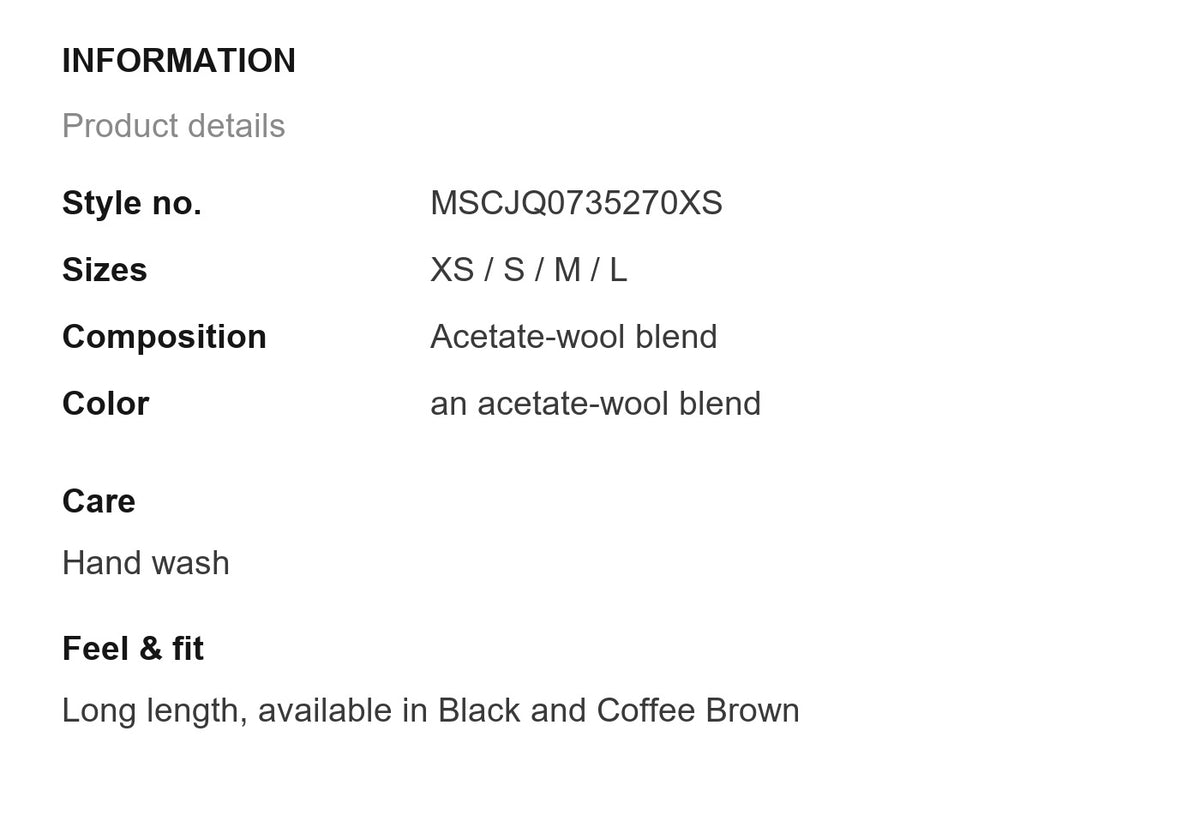 Product information