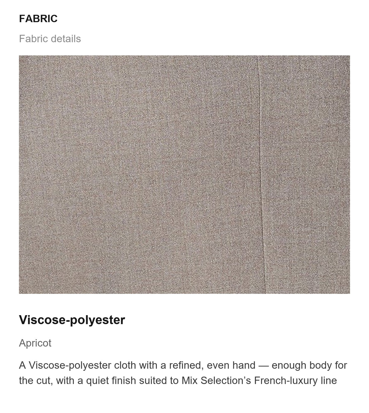 Fabric details