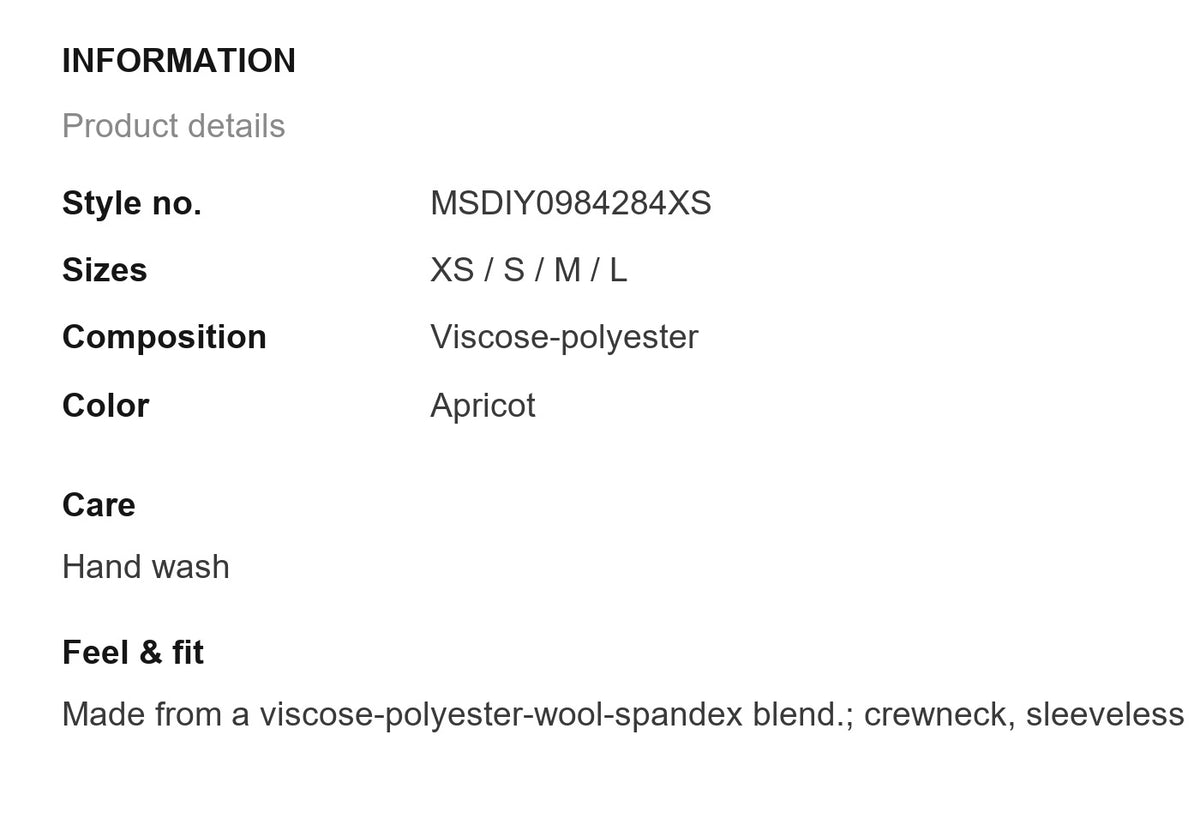 Product information