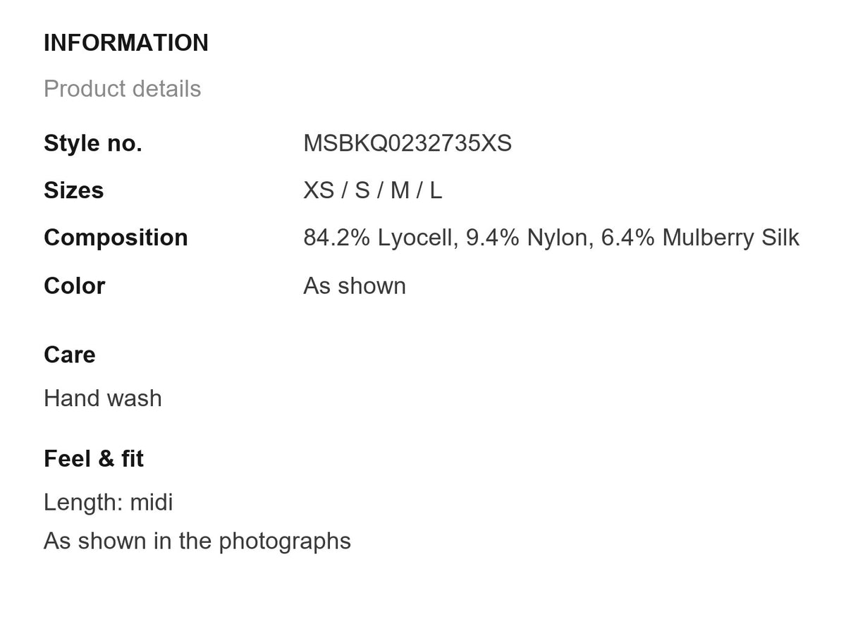 Product information