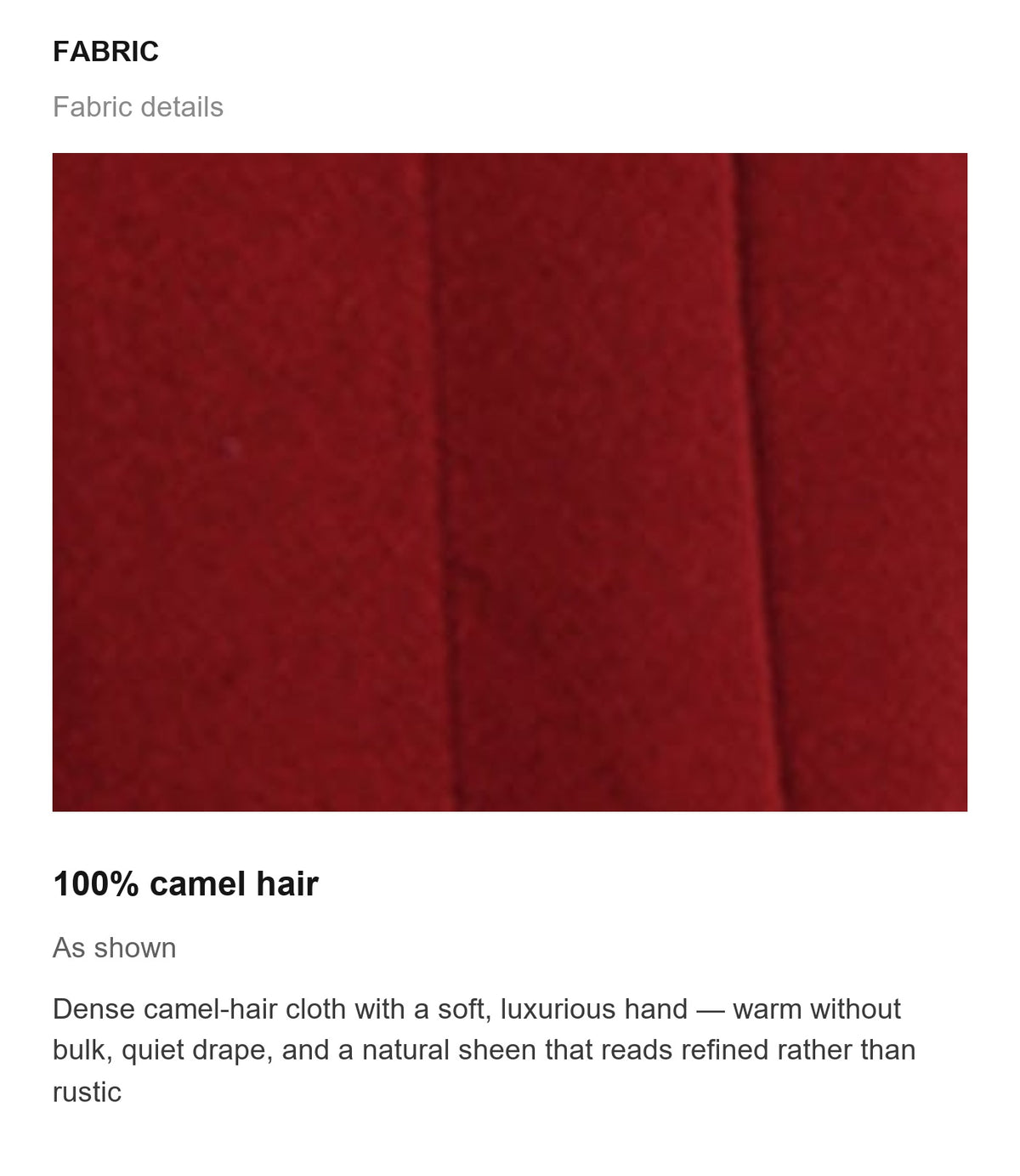 Fabric details