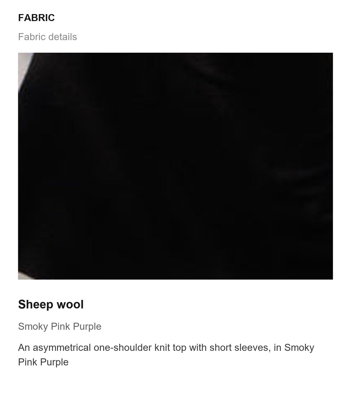 Fabric details