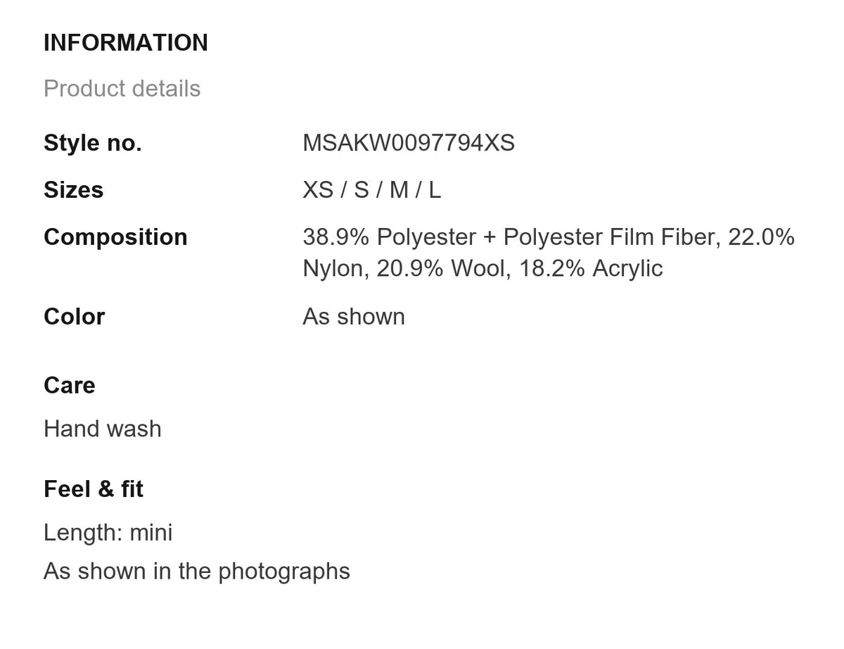 Product information