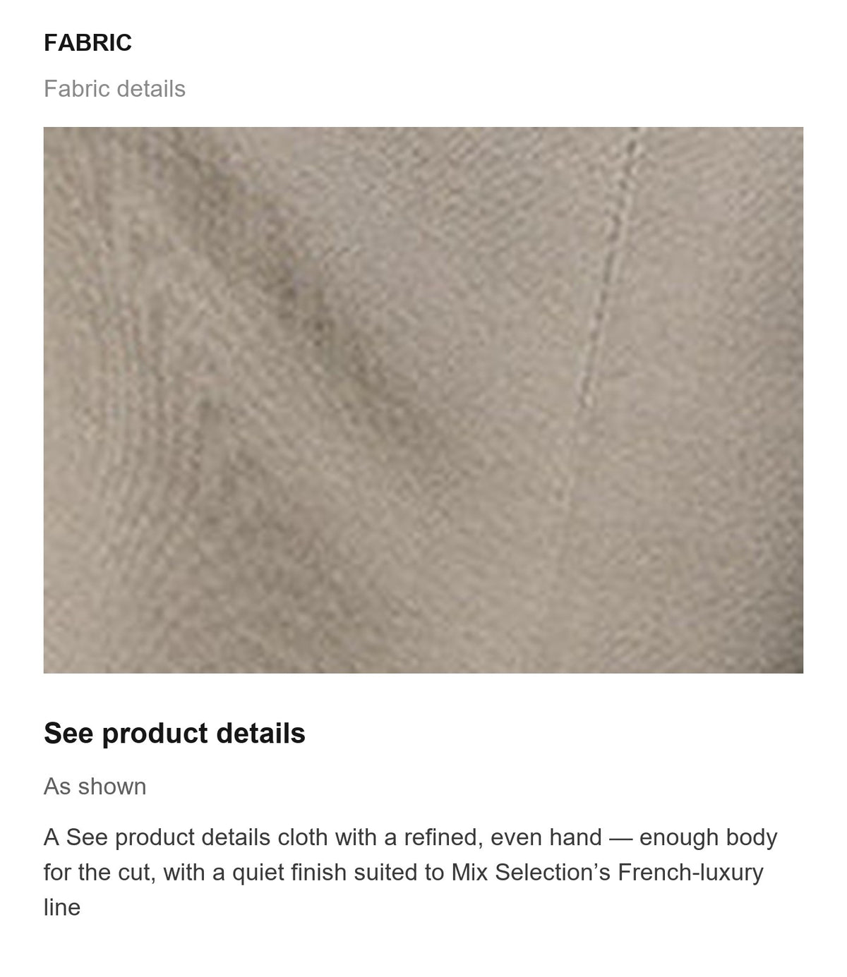 Fabric details