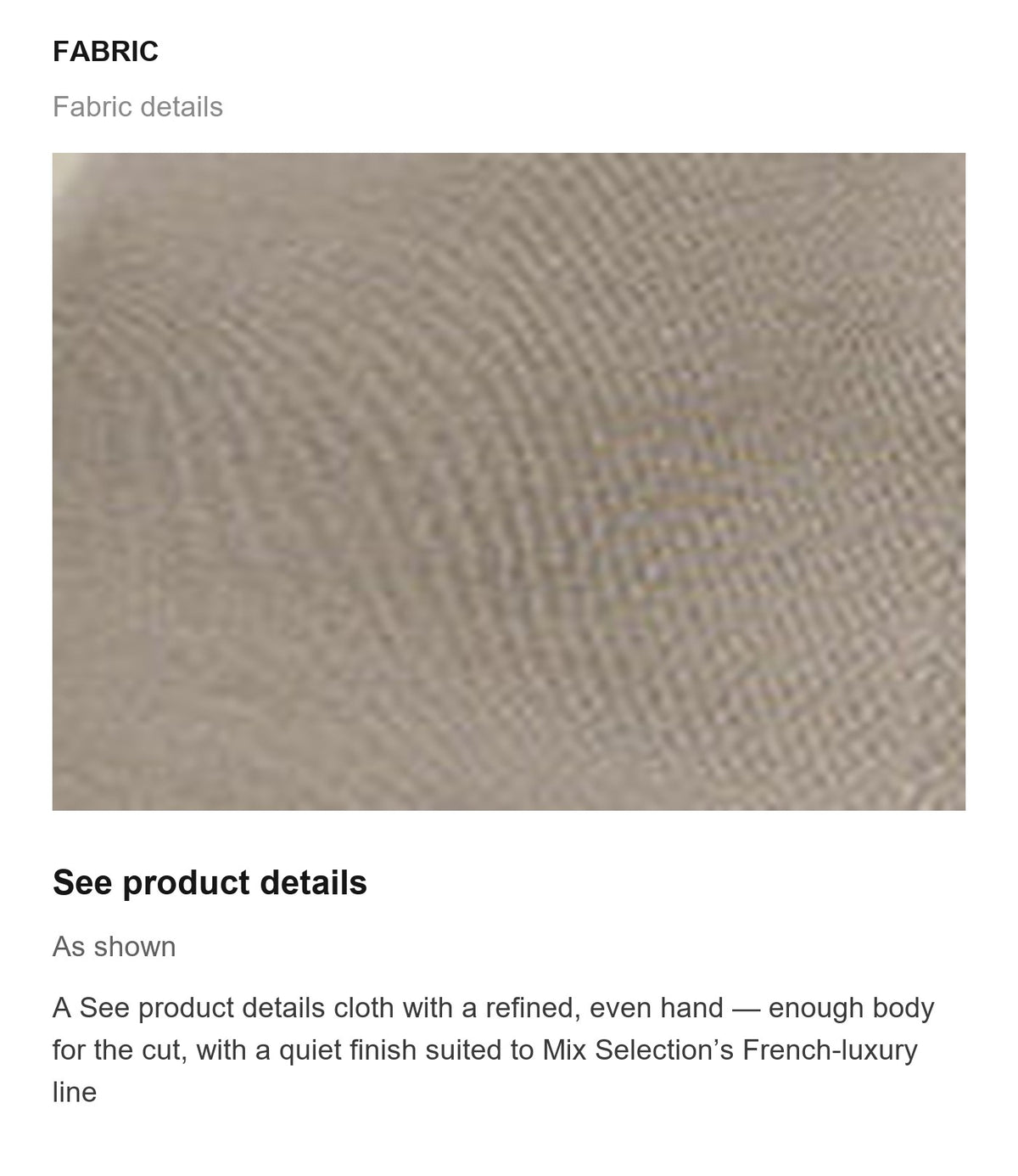 Fabric details