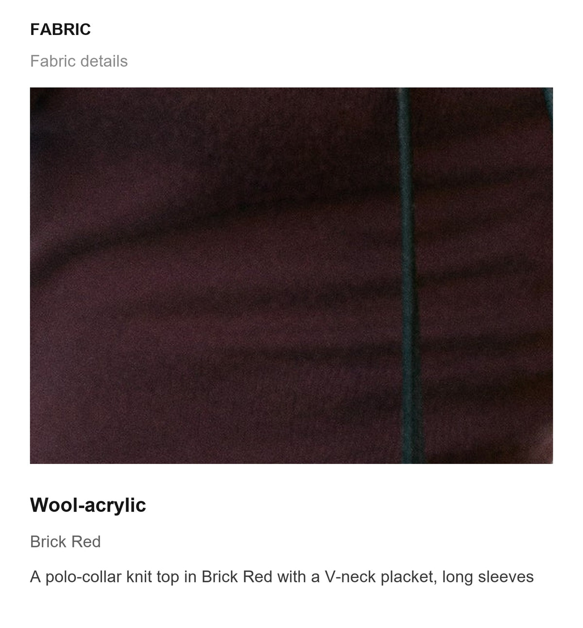 Fabric details