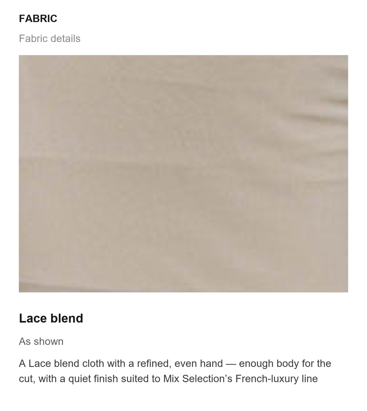 Fabric details