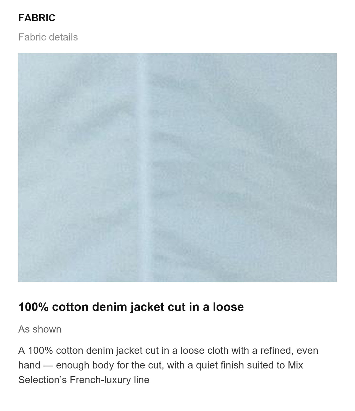 Fabric details