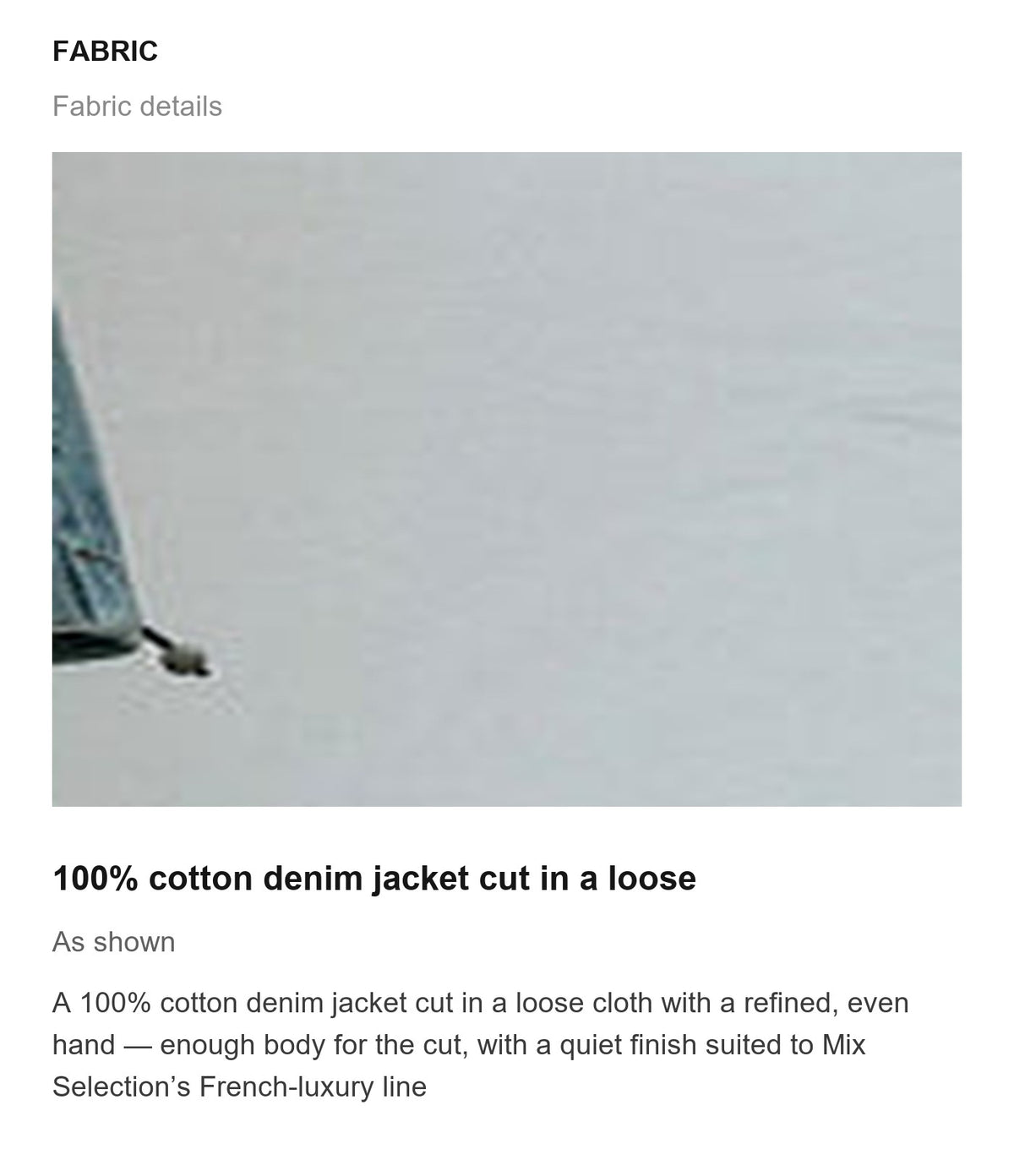 Fabric details
