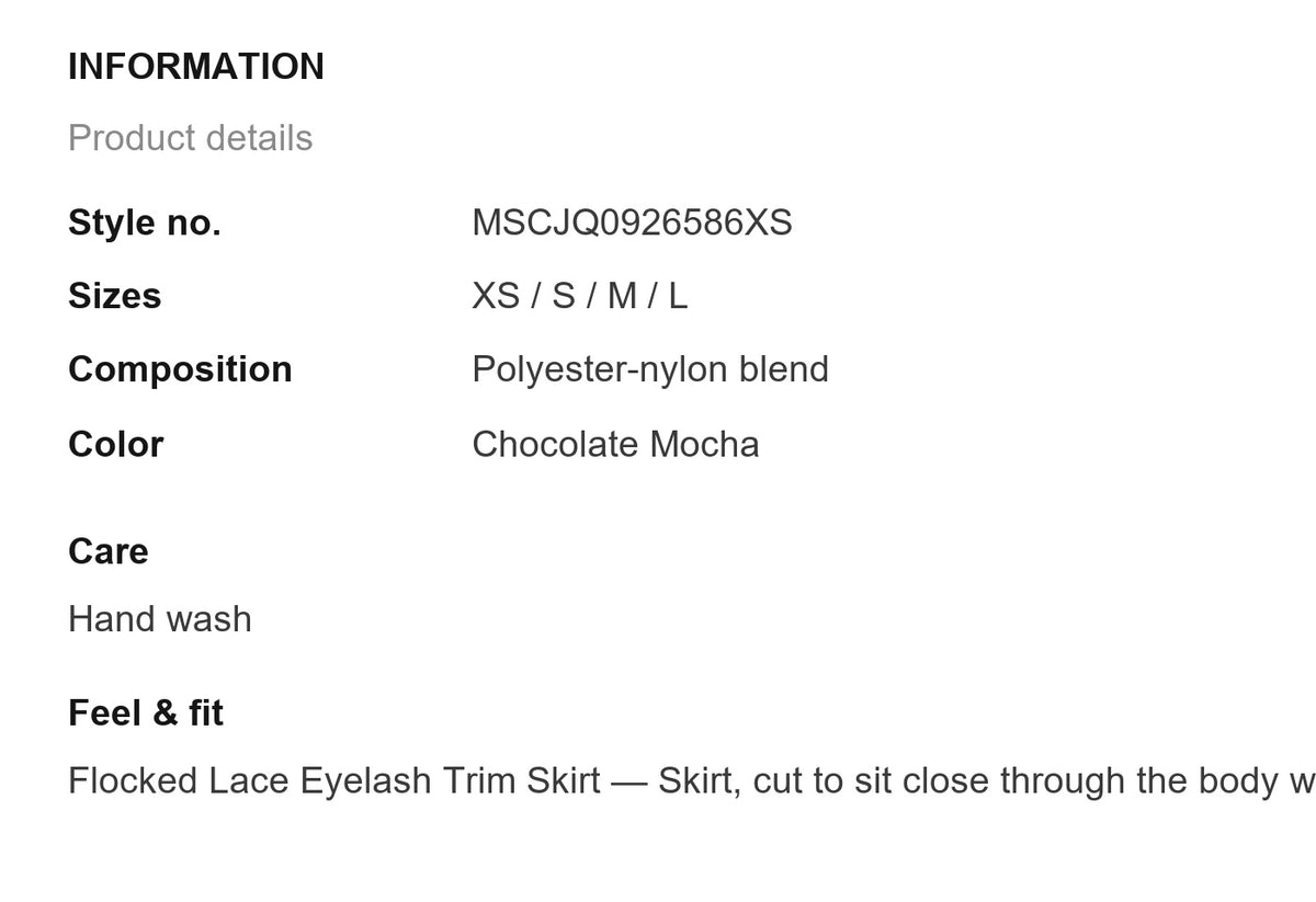 Product information