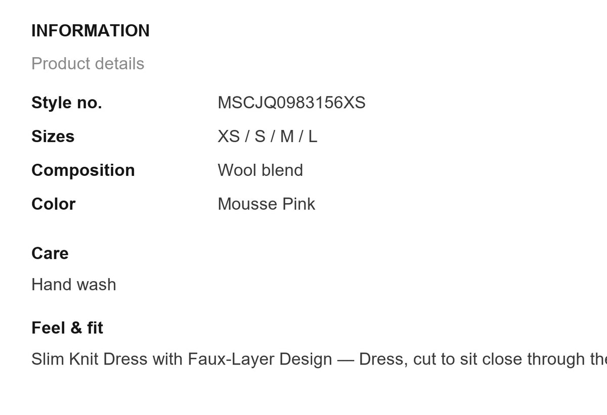 Product information