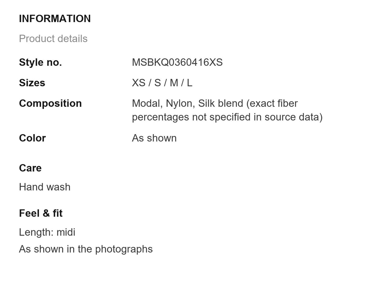 Product information