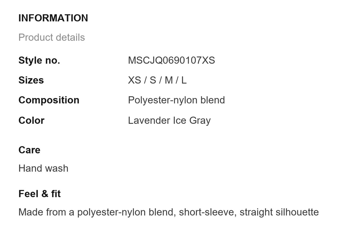 Product information