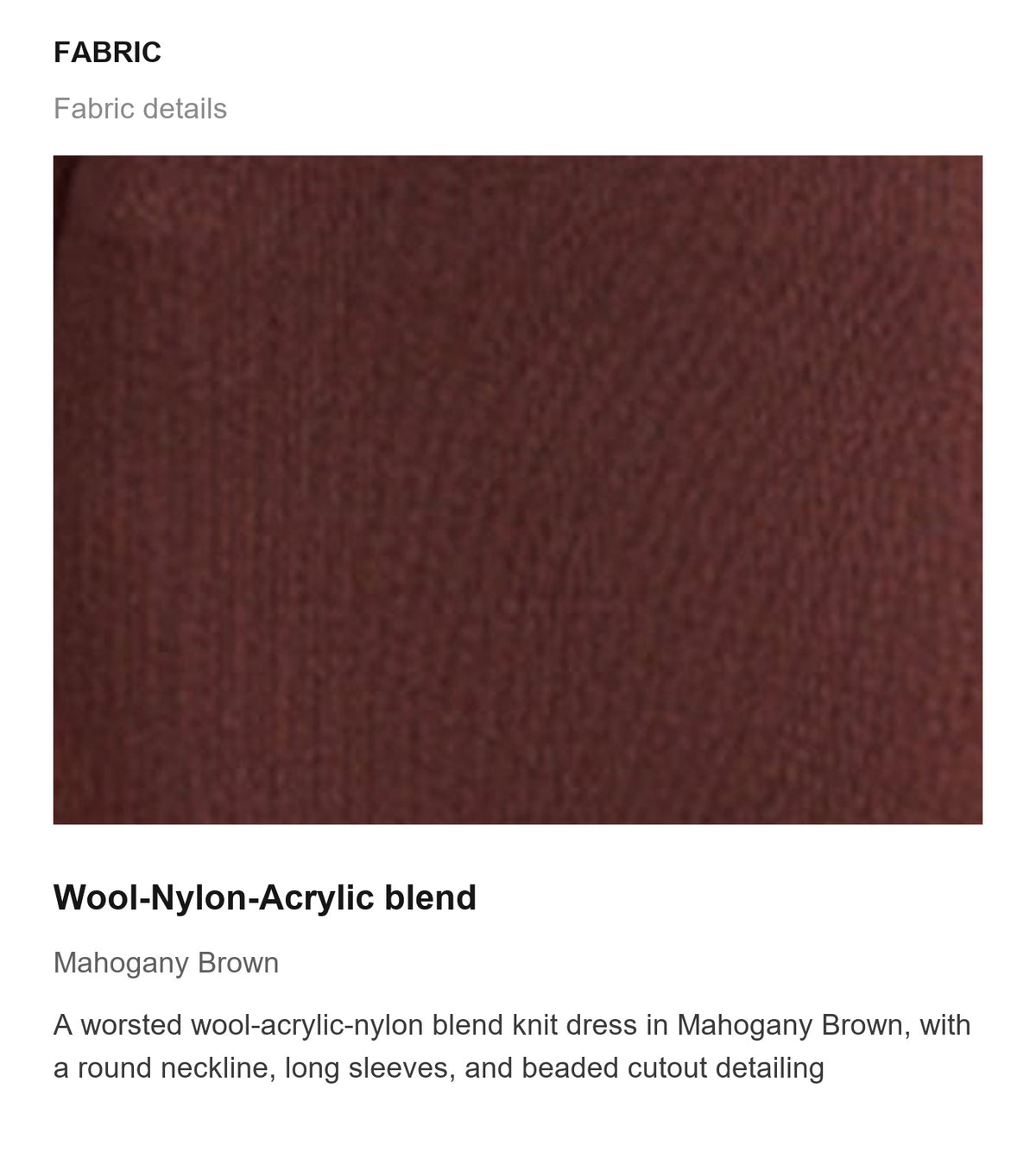 Fabric details